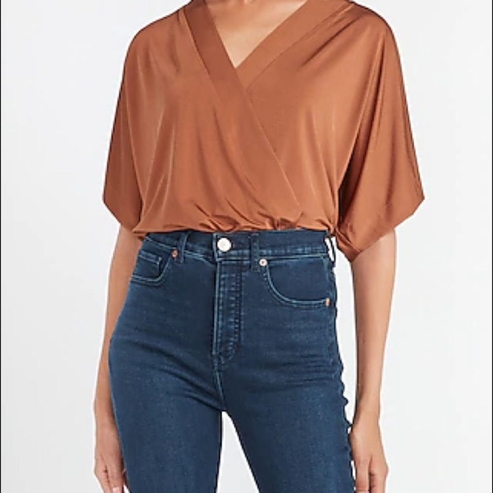 NWT Express Wrap V-Neck Thong Bodysuit